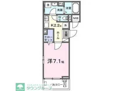 オーレヴィア(1K/3階)の間取り写真