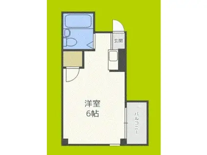 レジデンス西脇(ワンルーム/1階)の間取り写真