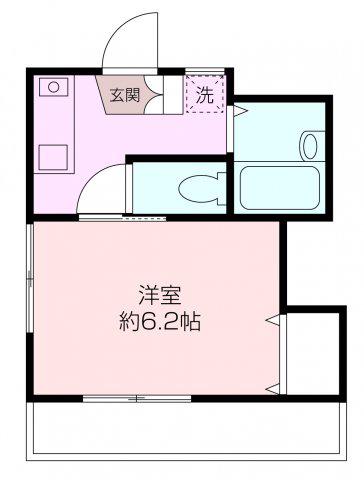 稲荷山ガーデン(1K/1階)の間取り写真