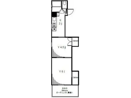 リフレッシュ柏木(2K/2階)の間取り写真