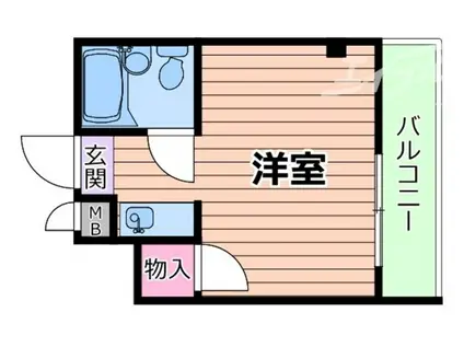 ハイツトレイン(1K/3階)の間取り写真