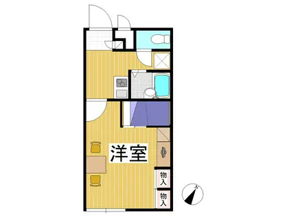 レオパレス竜町(1K/1階)の間取り写真