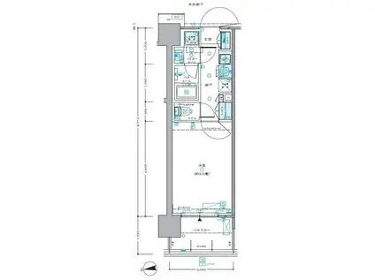 セントラルプレイス新宿御苑前(1K/10階)の間取り写真