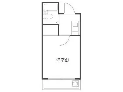 エクセランス滝山A(1K/2階)の間取り写真