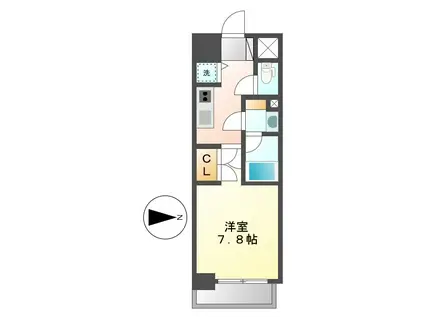 コンフォート新栄COMFORT新栄(1K/7階)の間取り写真