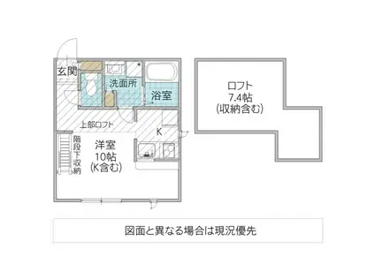 PRIMAホワイトレーベル(ワンルーム/2階)の間取り写真