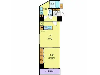 プレールドゥーク東向島(1LDK/2階)の間取り写真
