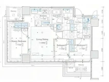 クラッシィタワー新宿御苑(3LDK/24階)の間取り写真