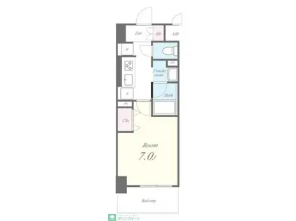 カサ・フェリーチェ(1K/3階)の間取り写真