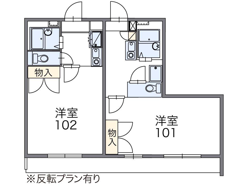 レオパレスサナロA(1K/1階)の間取り写真