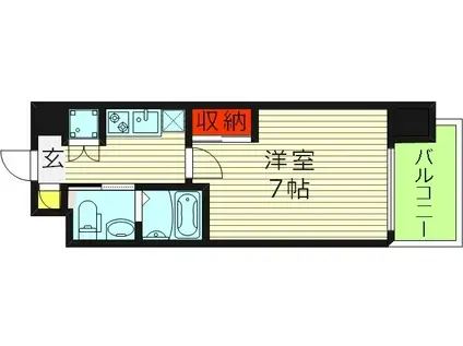 ファーストフィオーレ京橋パークフロント(1K/2階)の間取り写真