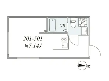 TRIAS127(1DK/5階)の間取り写真