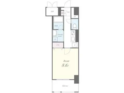 リブラン東別院(1K/6階)の間取り写真