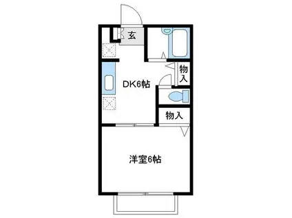 メゾンエスポワール(1DK/1階)の間取り写真