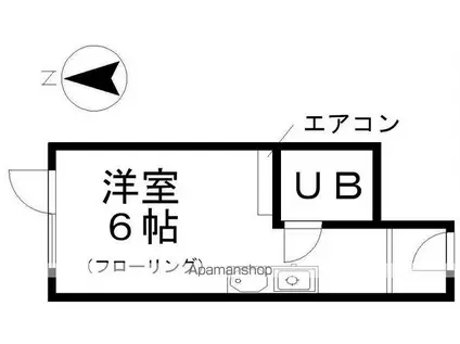 東カン名古屋キャステール(ワンルーム/6階)の間取り写真