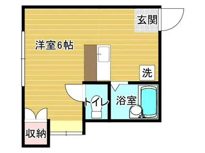 ル・ポート舟入I(ワンルーム/2階)の間取り写真