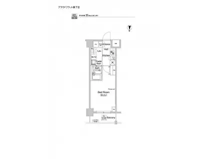プラウドフラット森下III(1K/7階)の間取り写真