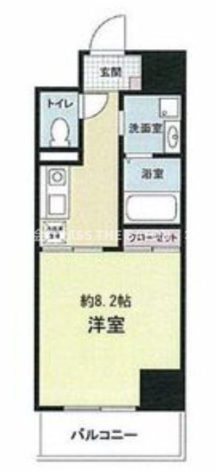ドゥーエ本庄(1K/3階)の間取り写真
