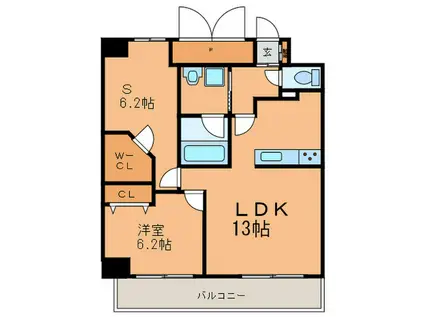 LA ESPERANZA ABIKO(1SLDK/4階)の間取り写真