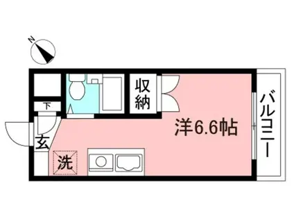 スタジオ234(ワンルーム/4階)の間取り写真
