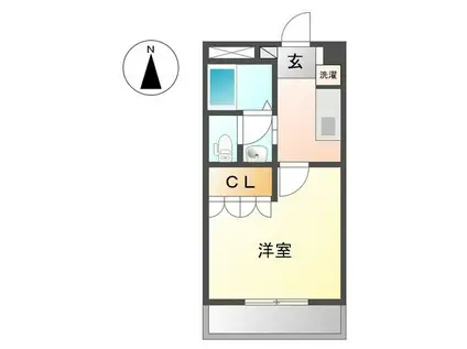 ビクトリー桜町(1K/1階)の間取り写真