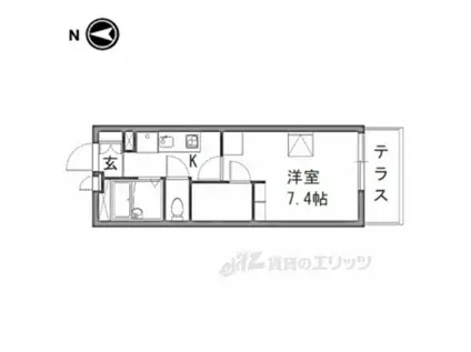 レオパレスプレミエ エトワール(1K/1階)の間取り写真