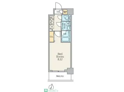 クレストコート中板橋(1K/7階)の間取り写真