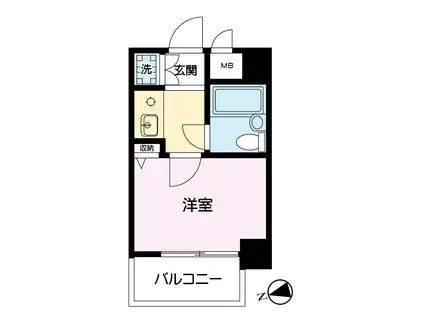 グローリア荻窪(1K/9階)の間取り写真