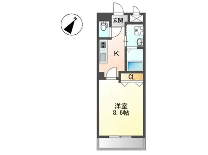 AN CLAIRE(1K/2階)の間取り写真