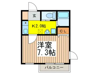 メゾン・ド・ピア(1K/3階)の間取り写真