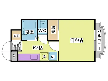 ウィンダム妙法寺壱番館(1K/3階)の間取り写真