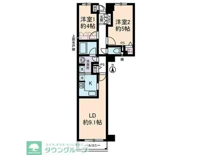 グリーンパーク綾瀬23(2LDK/3階)の間取り写真