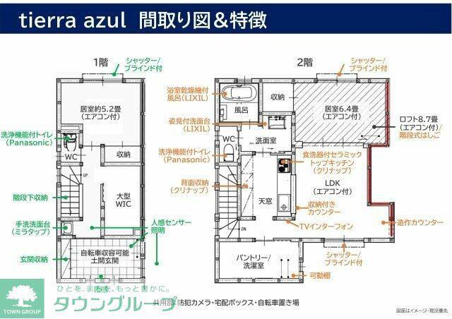 TIERRA AZUL(2LDK/1階)の間取り写真