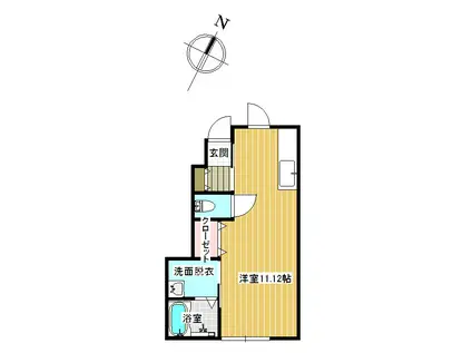 ベルクレール大西(ワンルーム/1階)の間取り写真