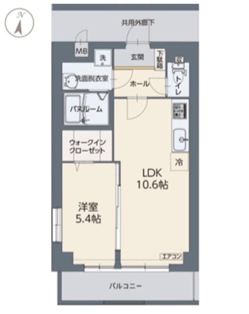 カンサレーション(1LDK/3階)の間取り写真