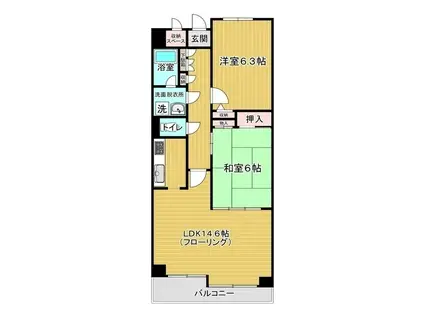 オーキットコート(2LDK/5階)の間取り写真