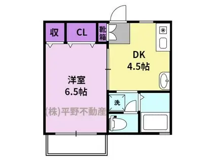 セジュールプロバンス(1DK/2階)の間取り写真