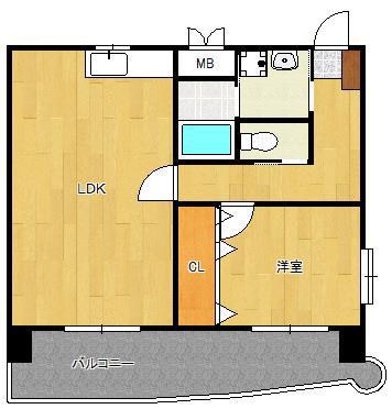 協和大手町.BLD(1LDK/10階)の間取り写真