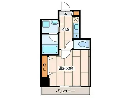 パティーナ川崎(1K/7階)の間取り写真