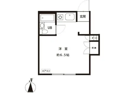 第二宝ビル(ワンルーム/3階)の間取り写真