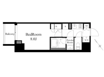 ラティエラ上野入谷(1K/5階)の間取り写真
