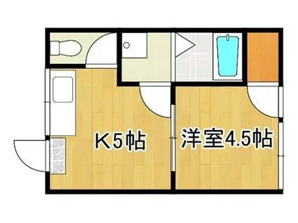 ルネスアレイゼ(1K/2階)の間取り写真