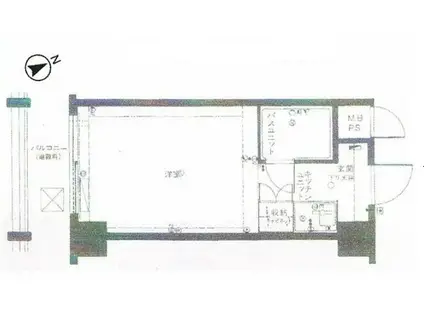 日本橋ロイヤルプラザ(ワンルーム/3階)の間取り写真