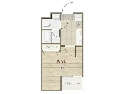 南長崎ハイツ(1K/2階)の間取り写真