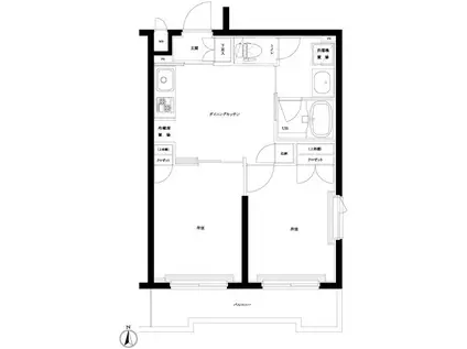 ルーブル蒲田本町(2DK/2階)の間取り写真