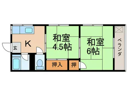 シュロス井荻(2K/2階)の間取り写真