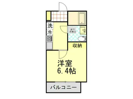 アルクス(1K/1階)の間取り写真