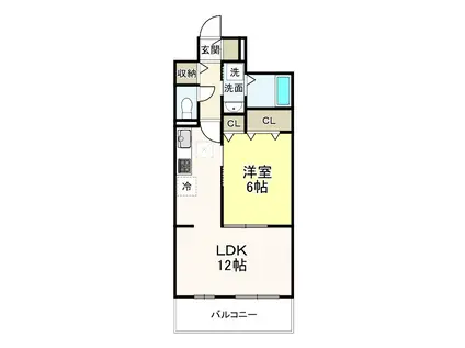 アウル吉祥寺南(1LDK/3階)の間取り写真