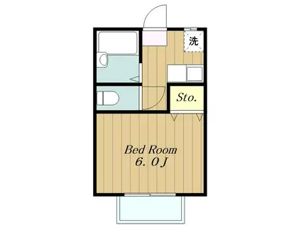 森久保ハイム(1K/1階)の間取り写真