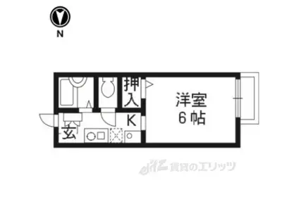ハイツはなみずき(ワンルーム/2階)の間取り写真